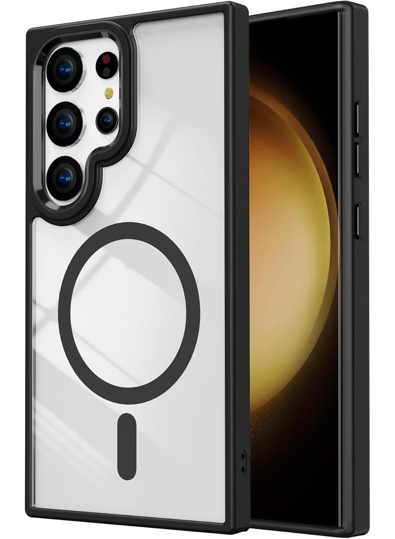 MagSafe Case Cover | Camera Protection | Hard Crystal Clear Back | Shockproof Bumper Case Cover for Samsung Galaxy S25 Ultra (Black) - Image 5